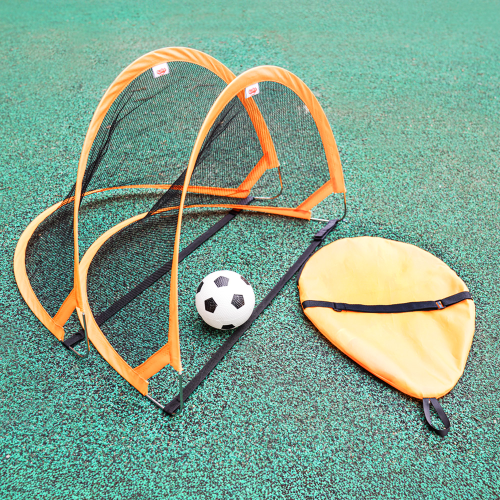 아이워너 짐앤키즈 미니 팝업 골대 2개 세트 축구공 가방 펌프 포함 휴대용 접이식 풋살 축구