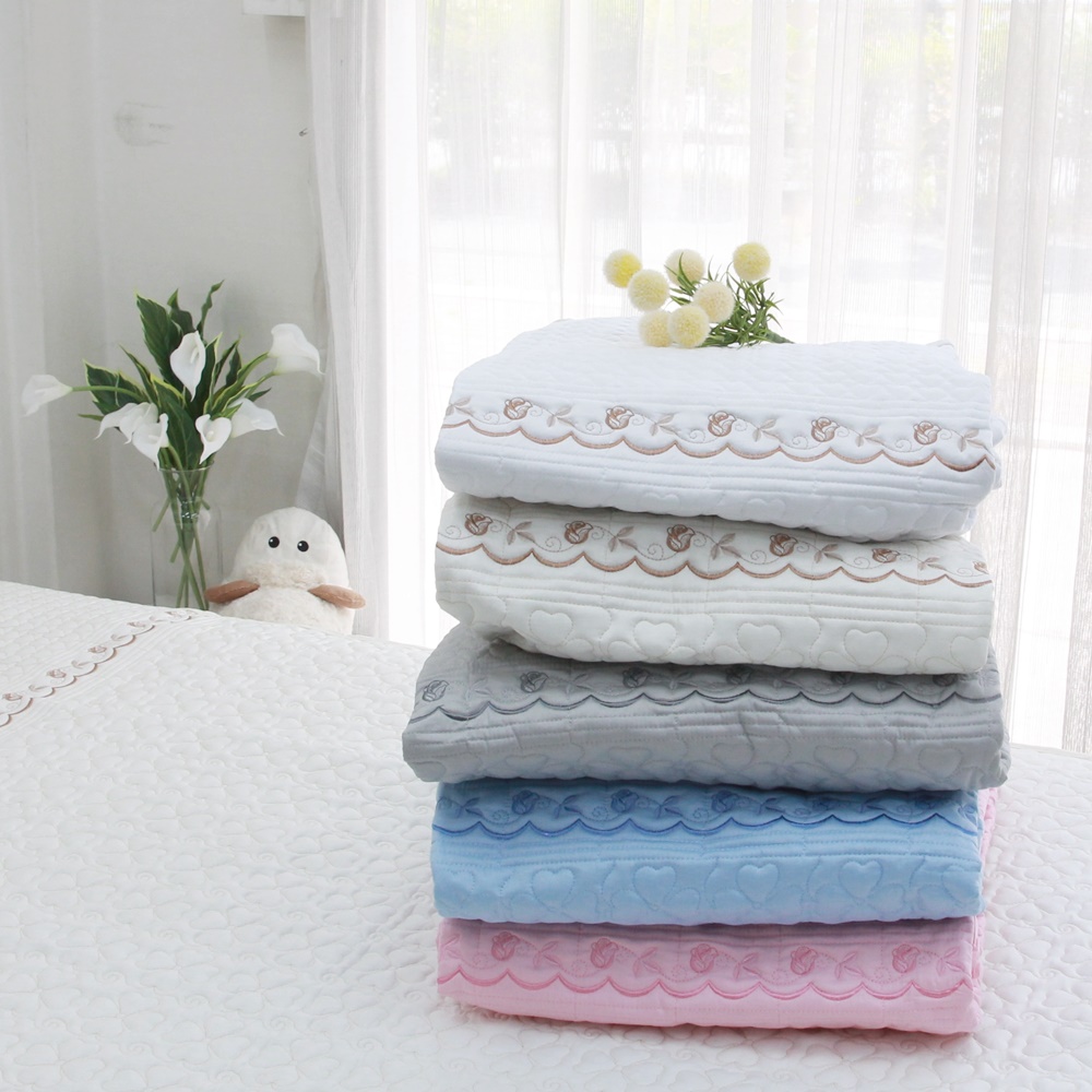 건강한 순면 고밀도 누빔 면 침대 매트리스 커버 S