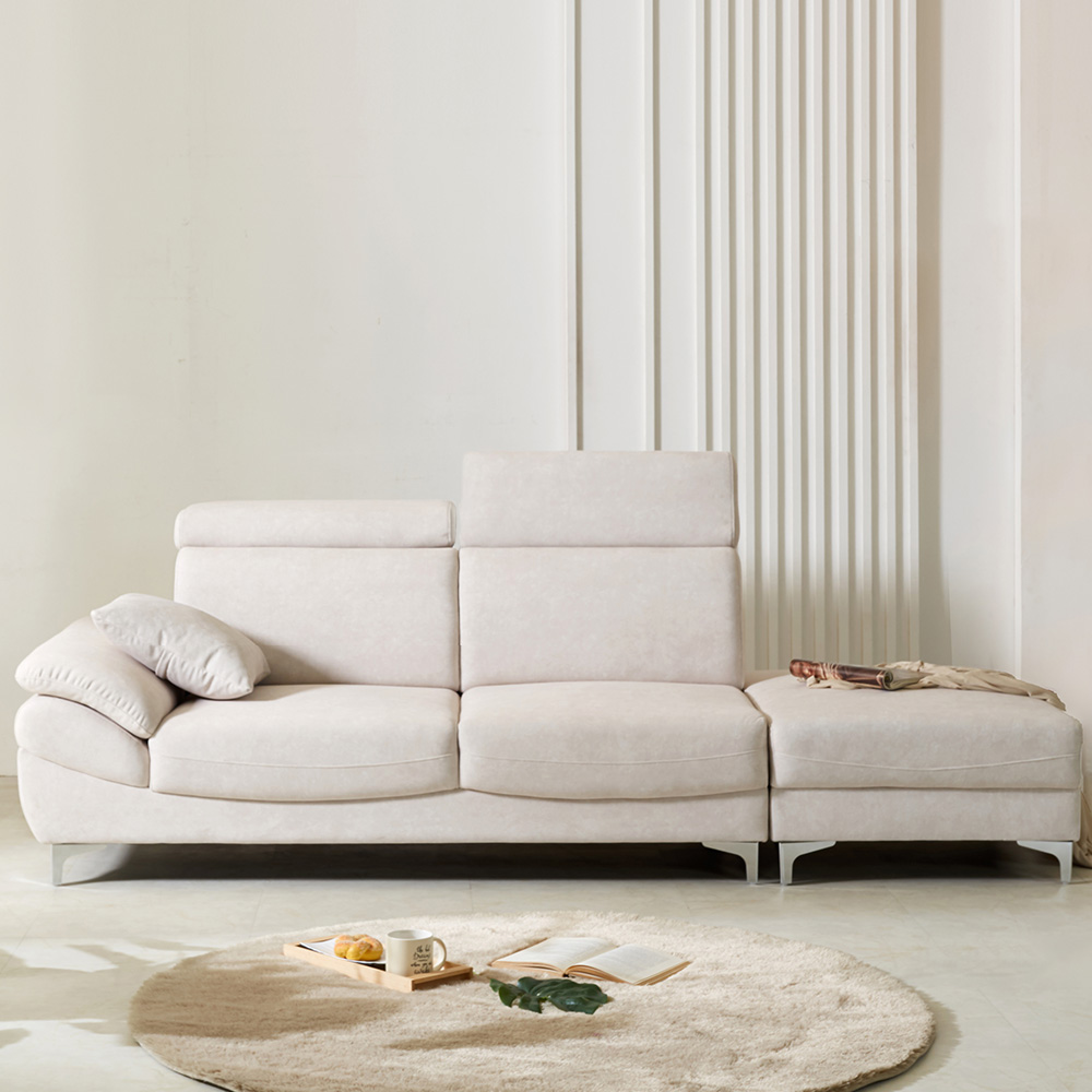 스코나 마키넨 모듈 아쿠아텍스 패브릭 헤드틸팅 4인 소파(3인+1인 스툴)