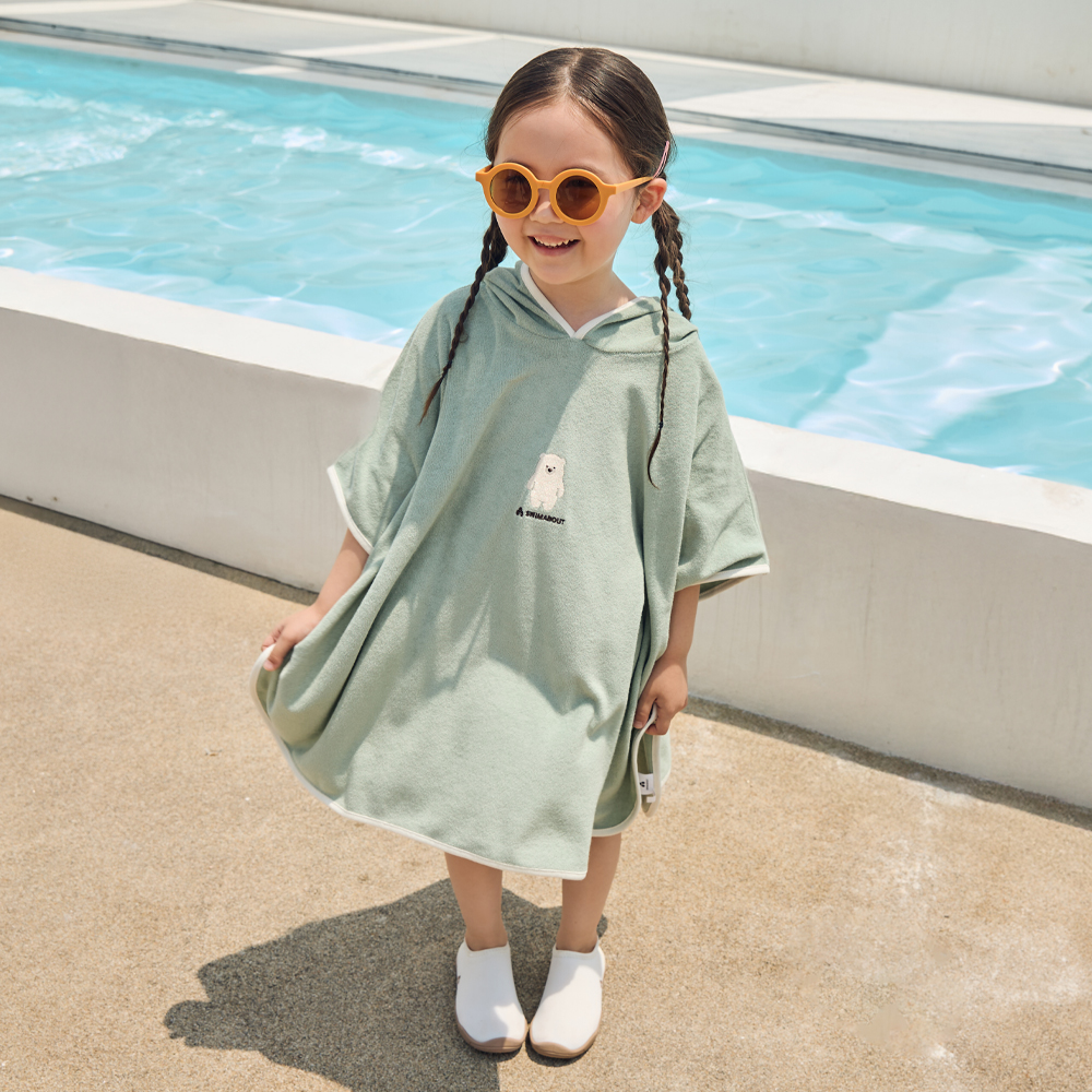 유아 아기 비치 가운 후드 물놀이 수영 초등 어린이 극세사 샤워 목욕 판초 타올