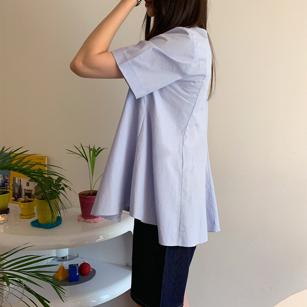 크리디 롭업 블라우스 - 상세 이미지 4