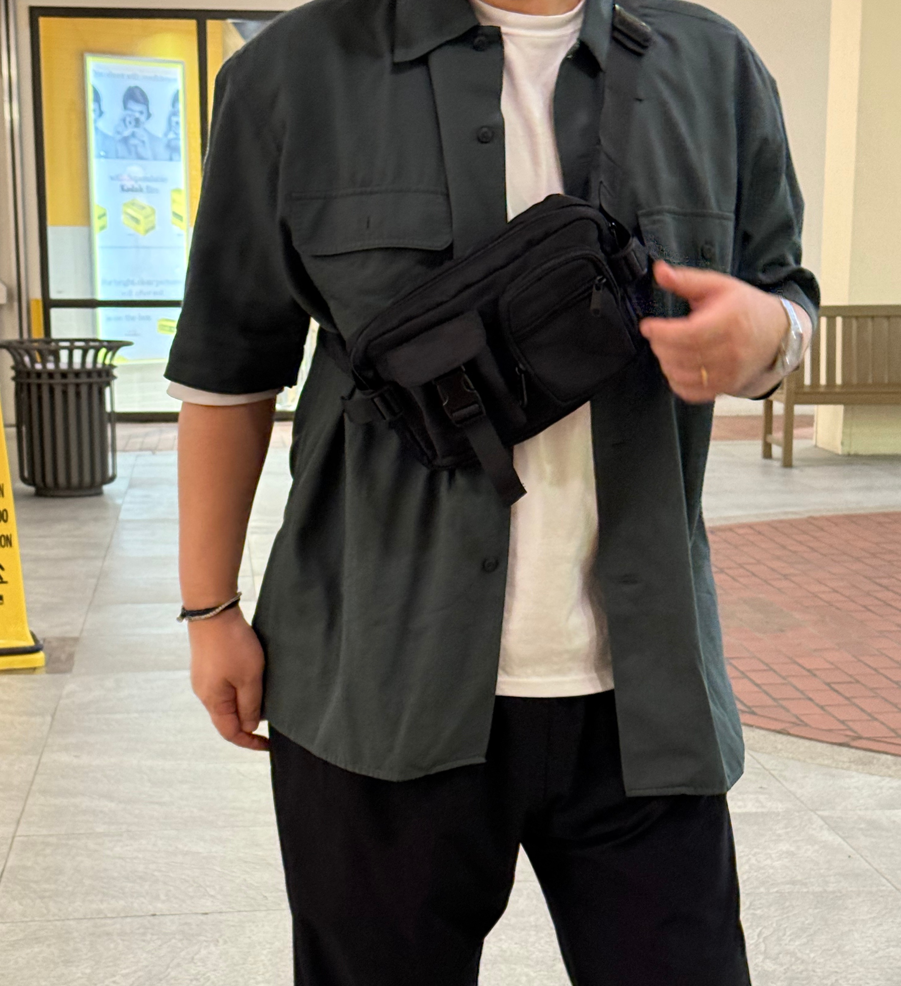 남자 여자 미니 소형 메신저백 버클 크로스백 힙색 학생 여행용 포켓 보조가방