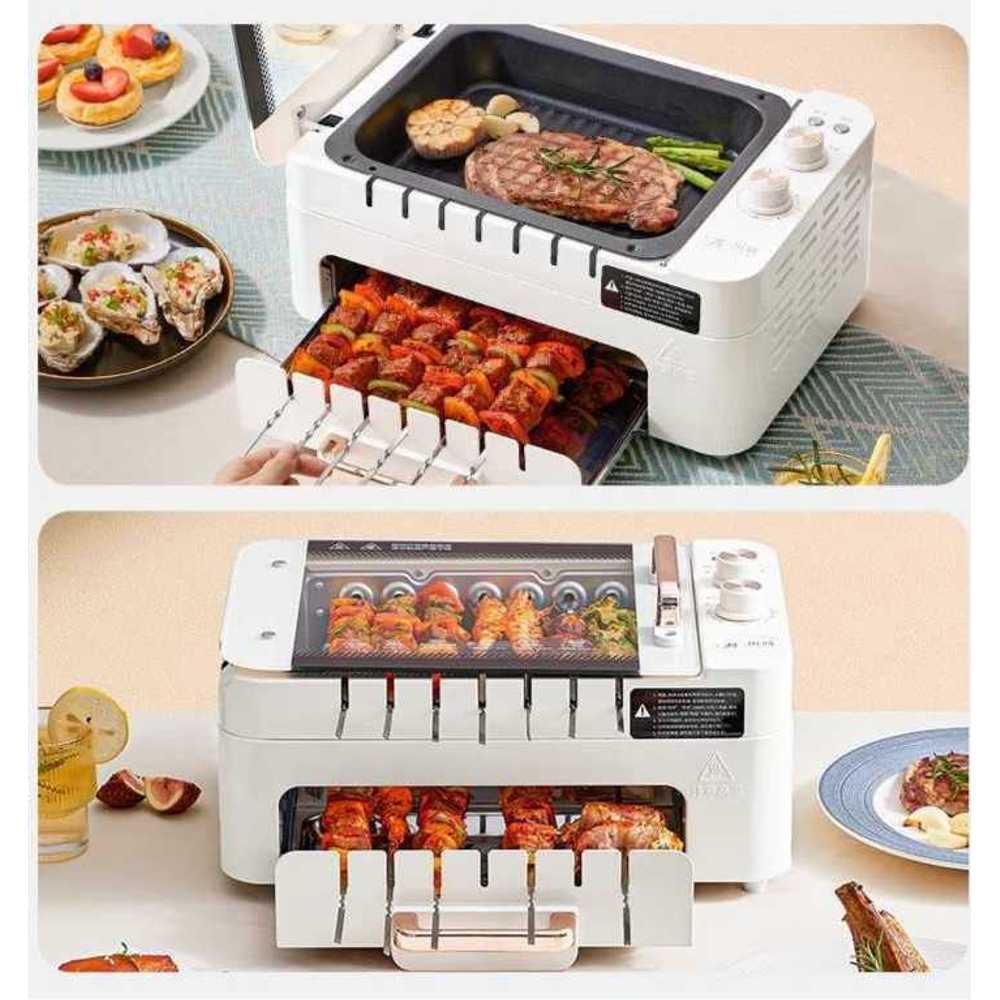 꼬치구이 자동 회전기 차박 캠핑 양꼬치 머신 기계 블루 - 상세 이미지 4