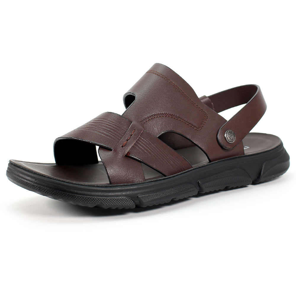 에스유니 고품격 소가죽 스트랩 남성 샌들 슬리퍼 슬랙스 정장 캐주얼 샌달 - 상세 이미지 5