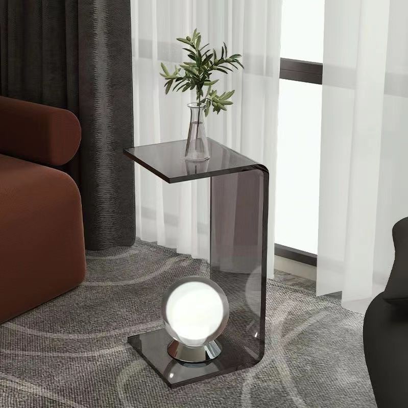 거실 티테이블 아크릴 모던 감성 협탁 카페 사이드테이블 그레이 30x30x55cm