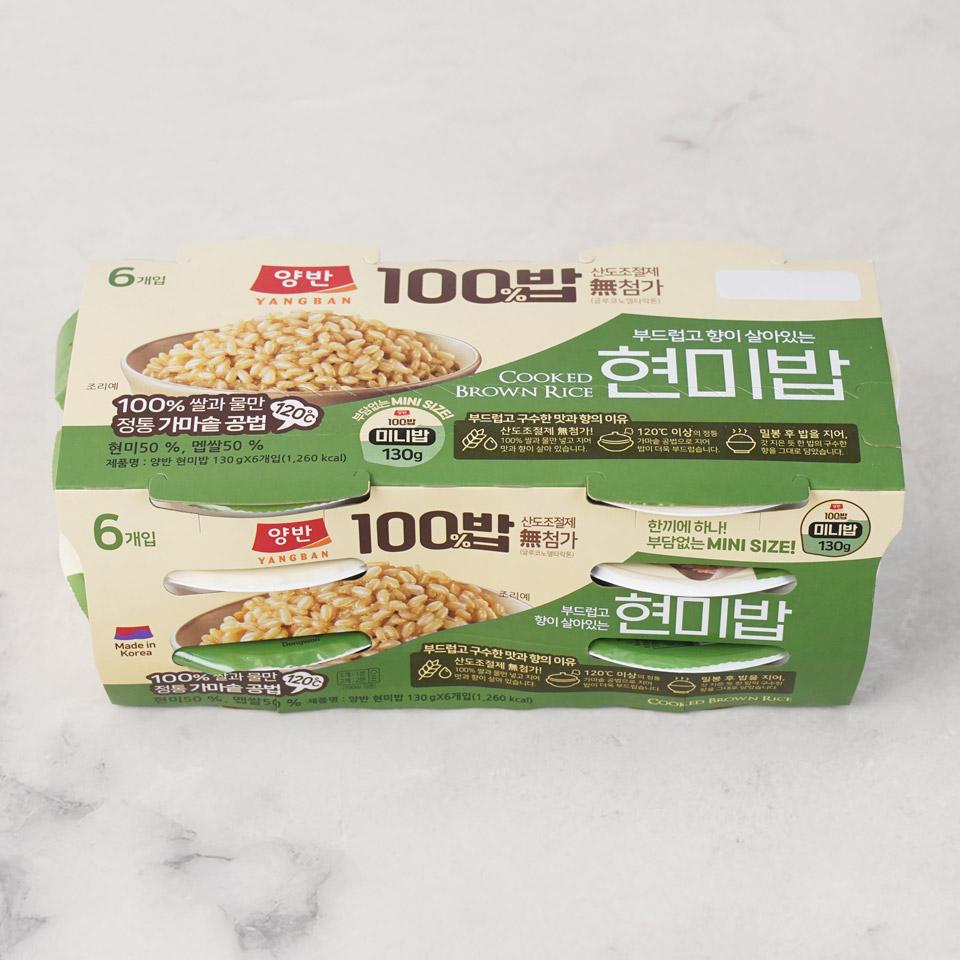 메가마트 동원 양반 현미밥 6입 기획 130gx6 - 상품 이미지