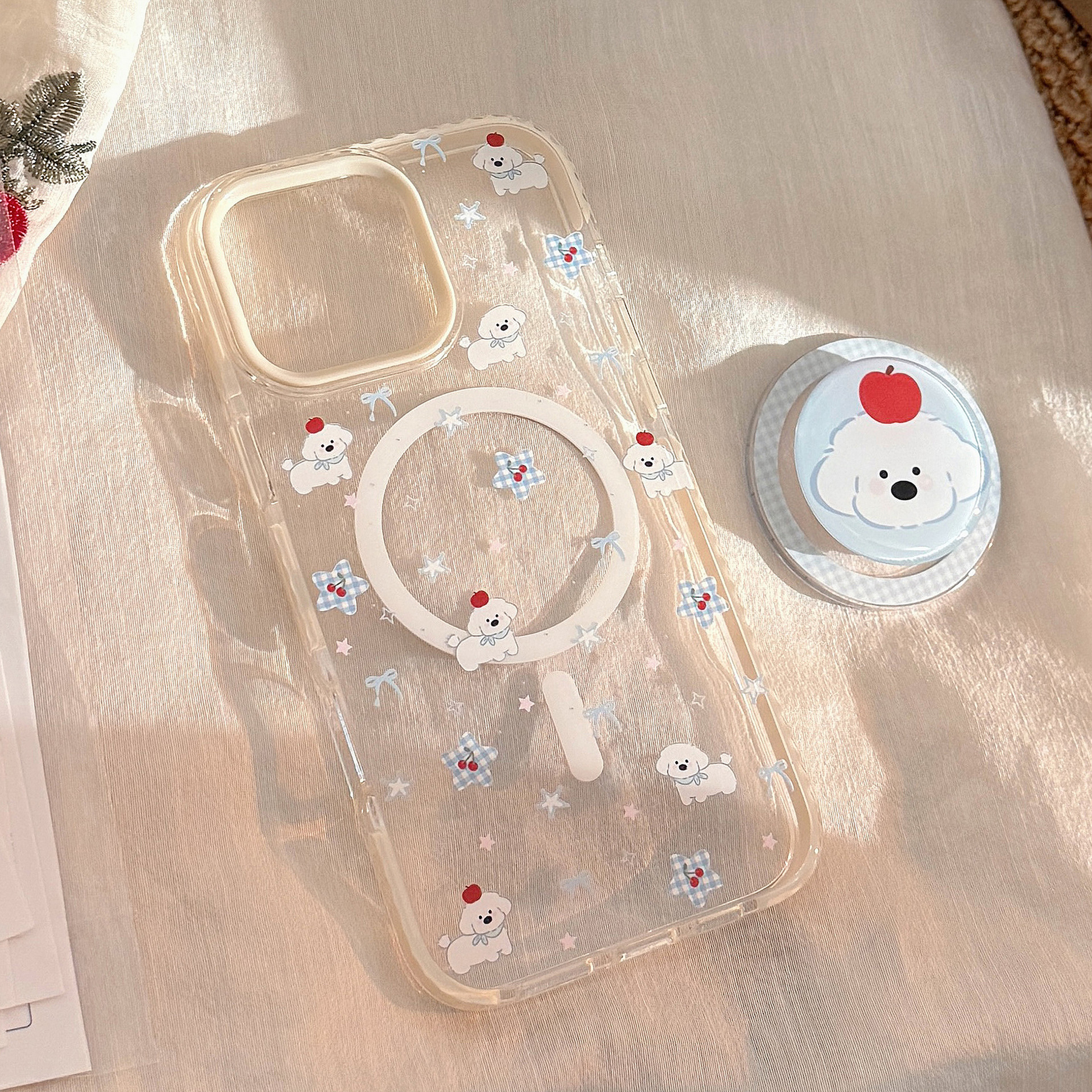 레드애플 독 캐릭터 자석 거치대 아이폰케이스 - 상품 이미지