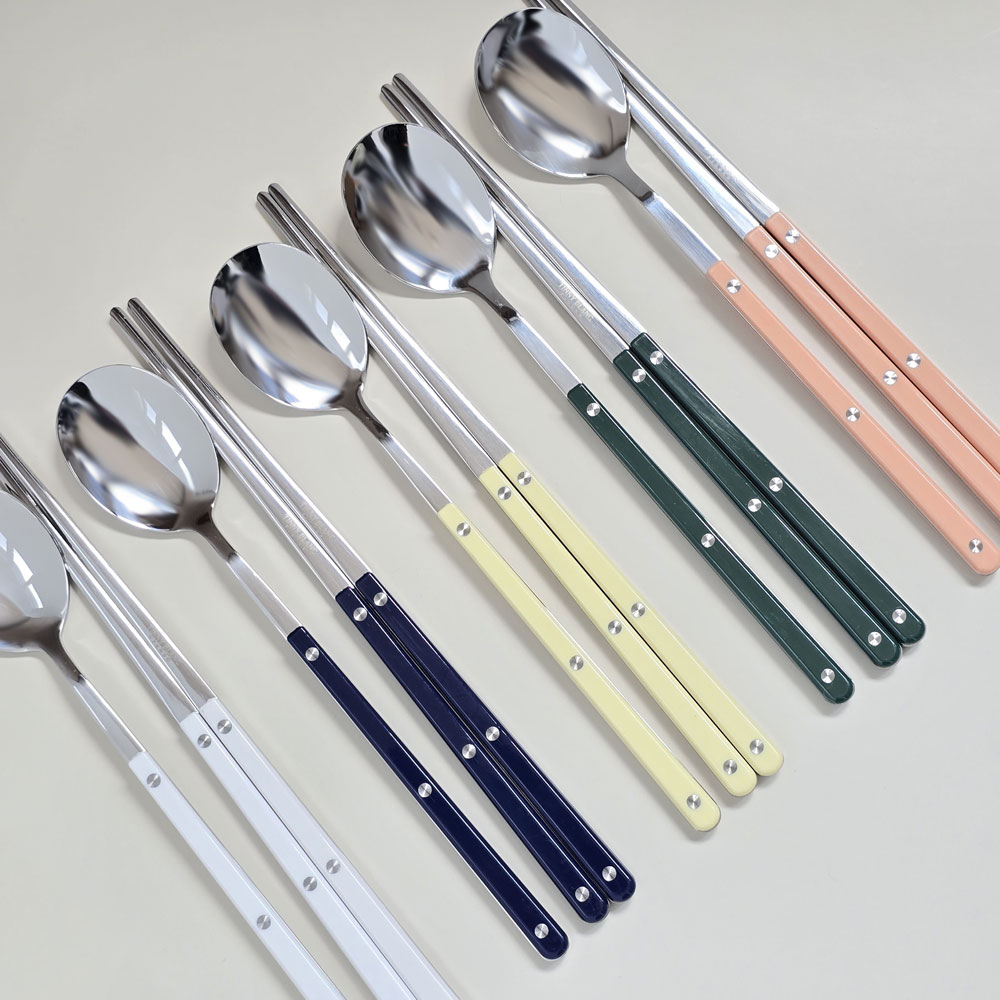 티니블랑 한식 전용 수저세트 1벌, 숟가락젓가락 세트 8color