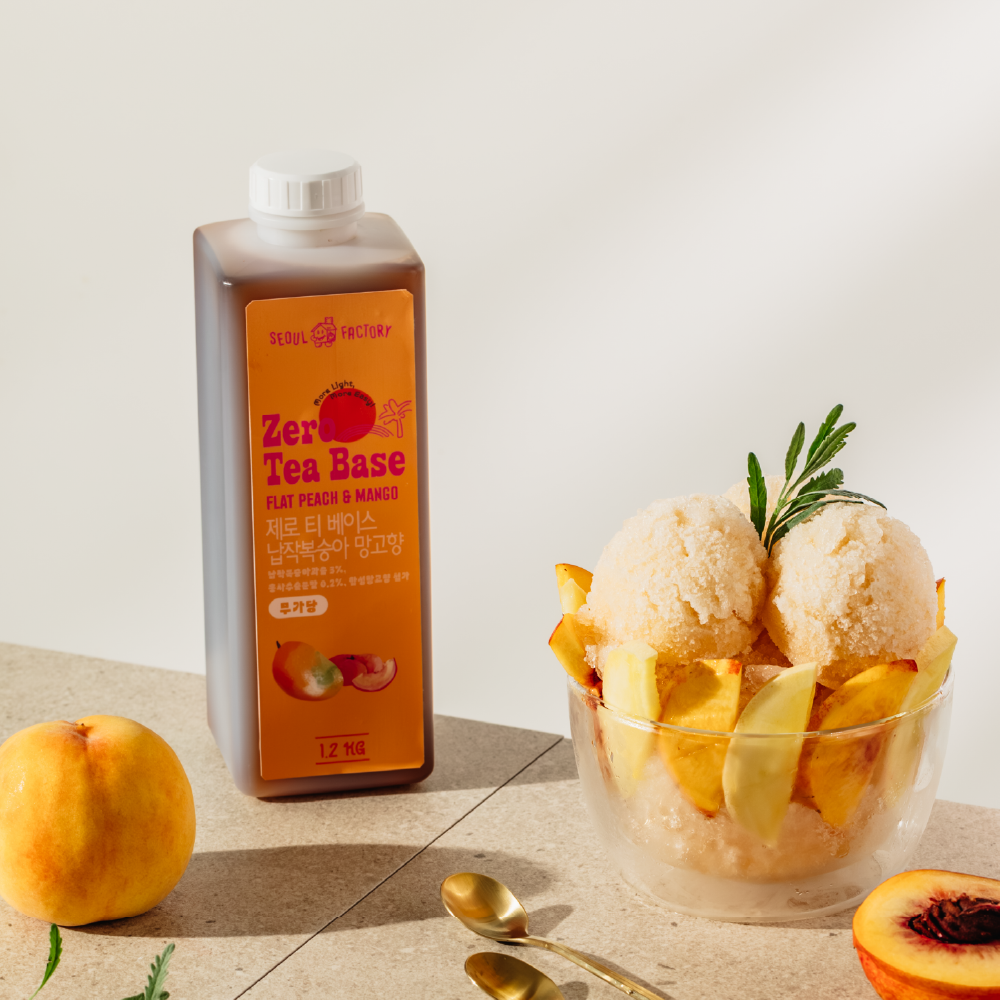 서울팩토리 제로 티 베이스 납작복숭아&망고향 1.2kg 제로아이스티 이미지 6