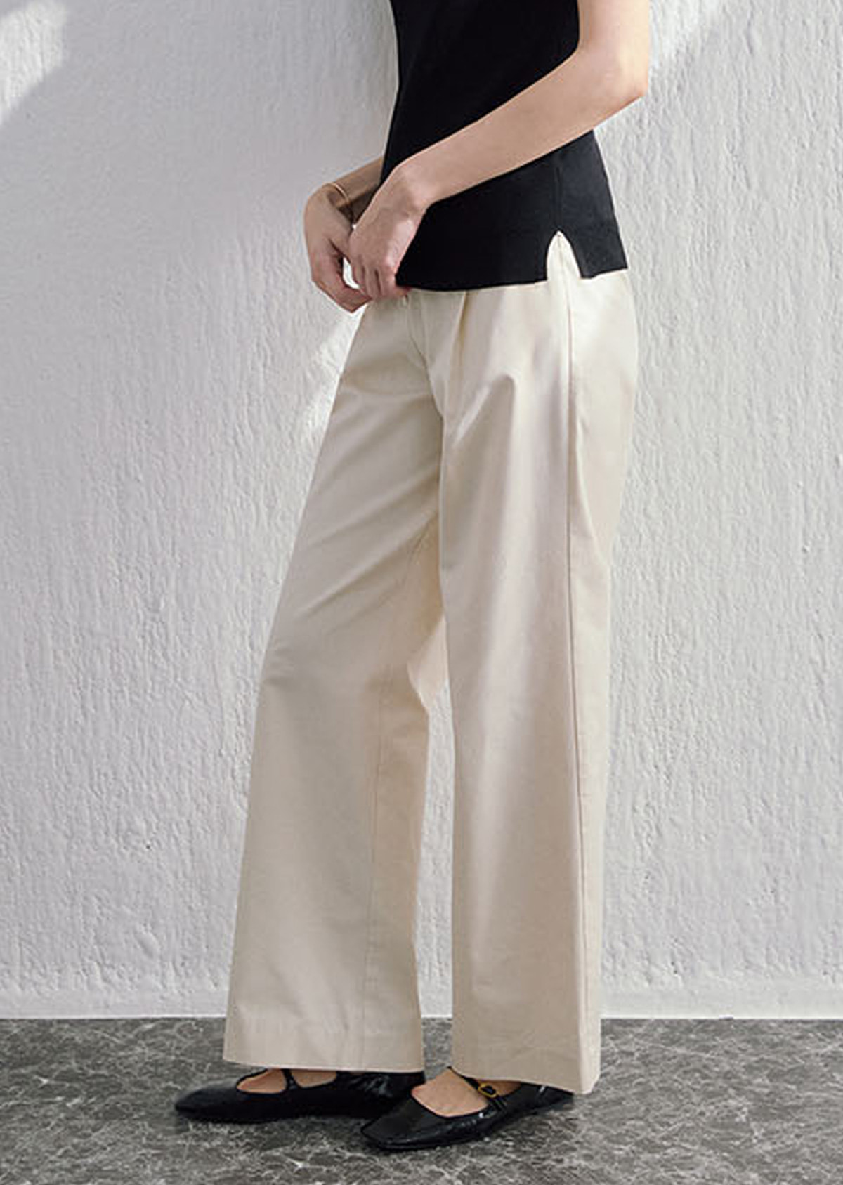 봄 텐셀 코튼 팬츠 - 상품 이미지