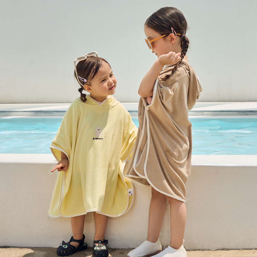 유아 아기 비치 가운 후드 물놀이 수영 초등 어린이 극세사 샤워 목욕 판초 타올