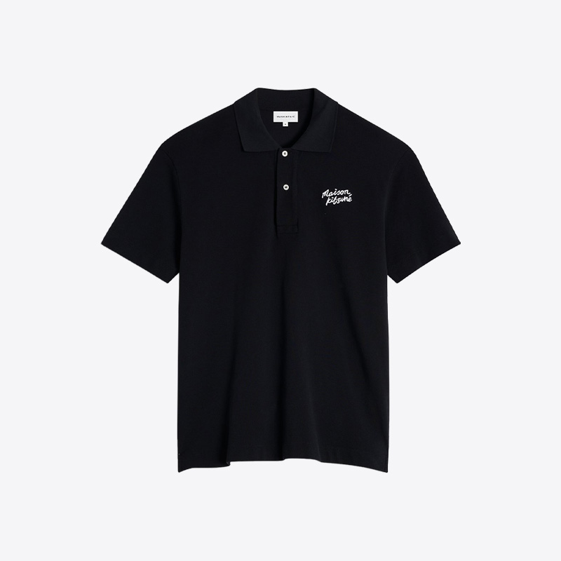 메종키츠네 남성 핸드라이팅 컴포트 폴로 반팔티셔츠 블랙 MM00201KJ7010 O197 - 상품 이미지