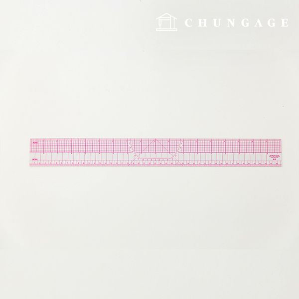 그레이딩자 방안자 인치 센치 양면 45cm - 상품 이미지