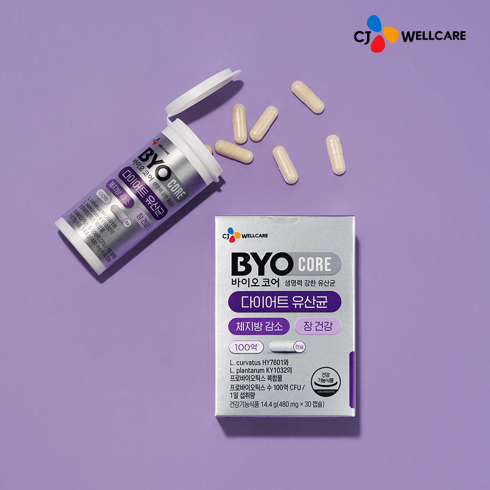 CJ 바이오코어 100억 다이어트 유산균 체지방 감소 소주연 유산균 30캡슐, 2개