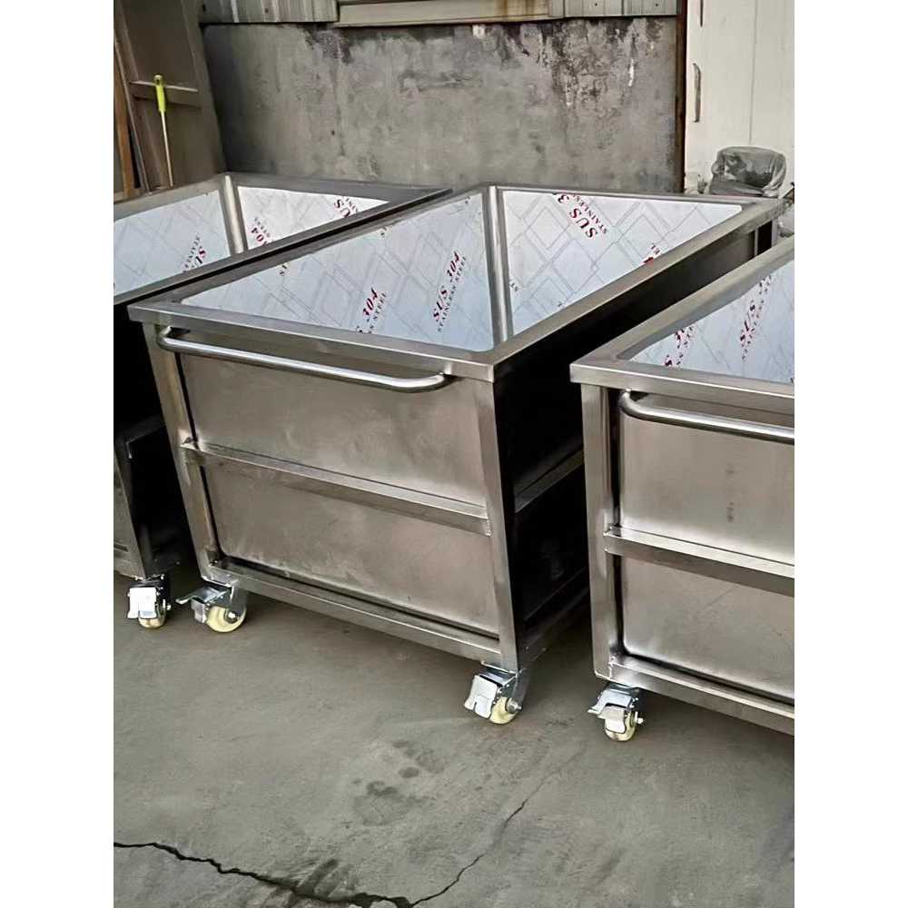 이동식 스텐 카트 물 저장통 수영장 소독 세척 트롤리 70x50x50 - 상세 이미지 2