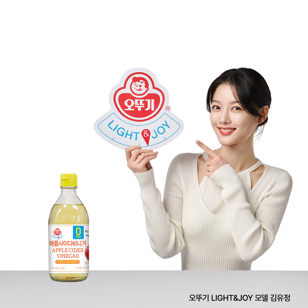 오뚜기 LIGHT&JOY 애플사이다비니거 345ml, 1개