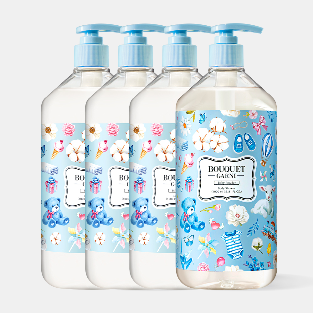 [샤워SET] 부케가르니 딥퍼퓸 바디워시 1L 3개+바디로션 1L 1개