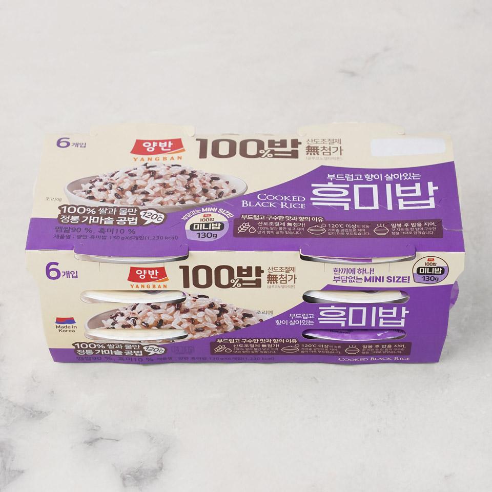 메가마트 동원 양반 흑미밥 6입 기획 130gx6 - 상품 이미지