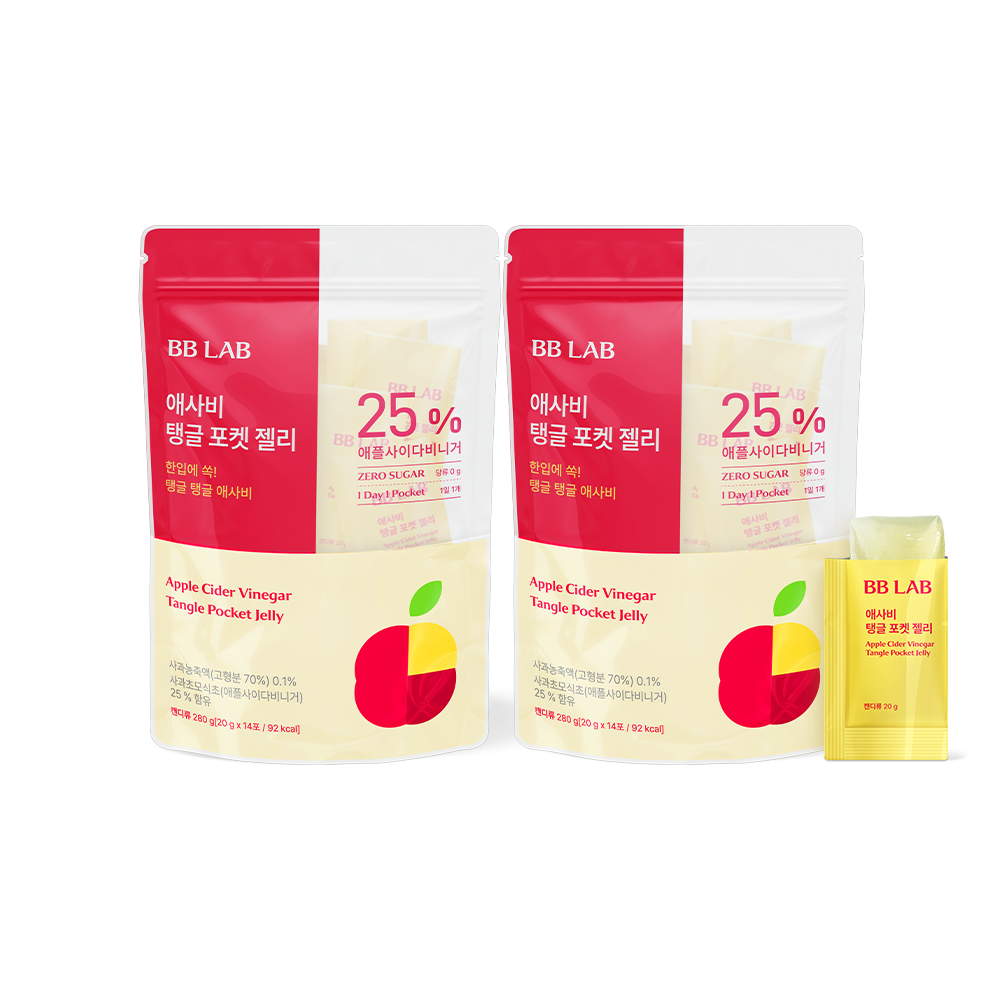 비비랩 애사비 탱글 포켓 2팩 4주분 애플 사이다 비니거