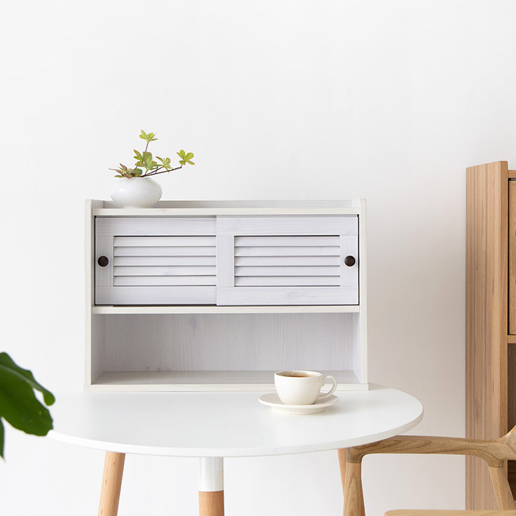 헤인 미니수납장 넓은2문 SHM4262LD 620mmx200mmx420mm, 2단, 화이트파인베니어 6624.9379 - 상세 이미지 4