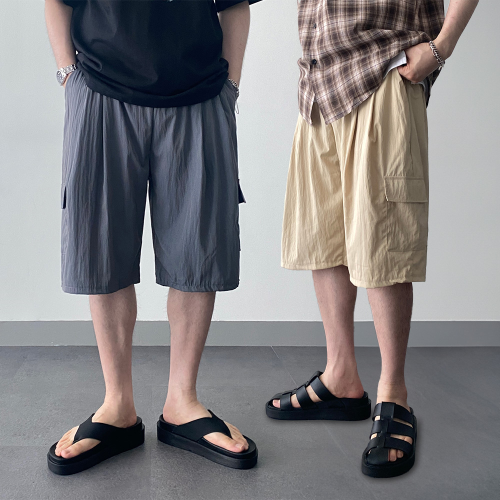 1+1 나일론반바지 남자카고반바지 남자버뮤다팬츠 - 상품 이미지