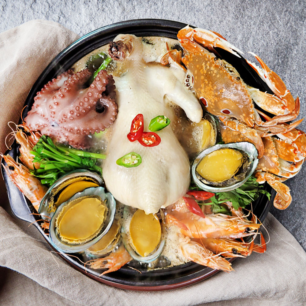 복날 보양식 해신탕 밀키트 2인분 3인분 4인분 / 닭 전복 돌문어 게