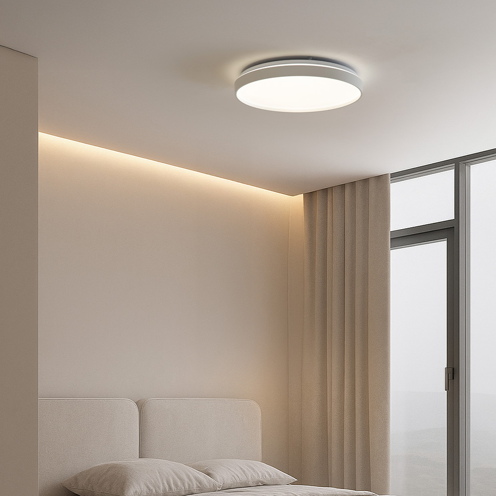 LED 원형 방등 주백색 인테리어 조명 거실 안방 천장 전등교체 루벤 60W - 상품 이미지