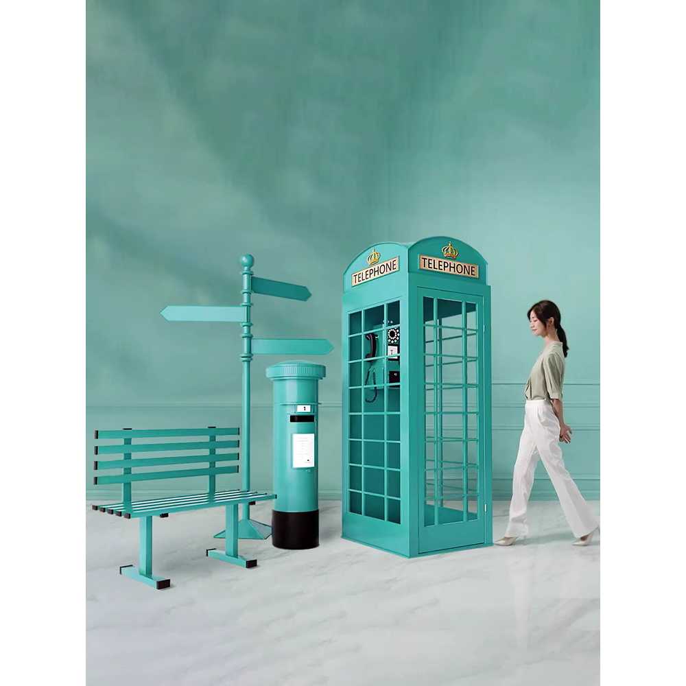 야외 전화 부스 공중 도로 장식 미술 전시 영화 소품 1.5m 일반형 - 상세 이미지 2