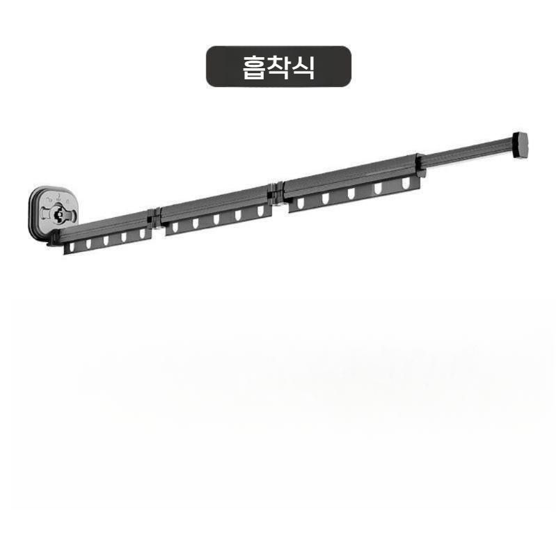 기숙사 무타공 빨래건조대 아파트 베란다 접이식 빨래대 그레이 / 1단 - 상세 이미지 5