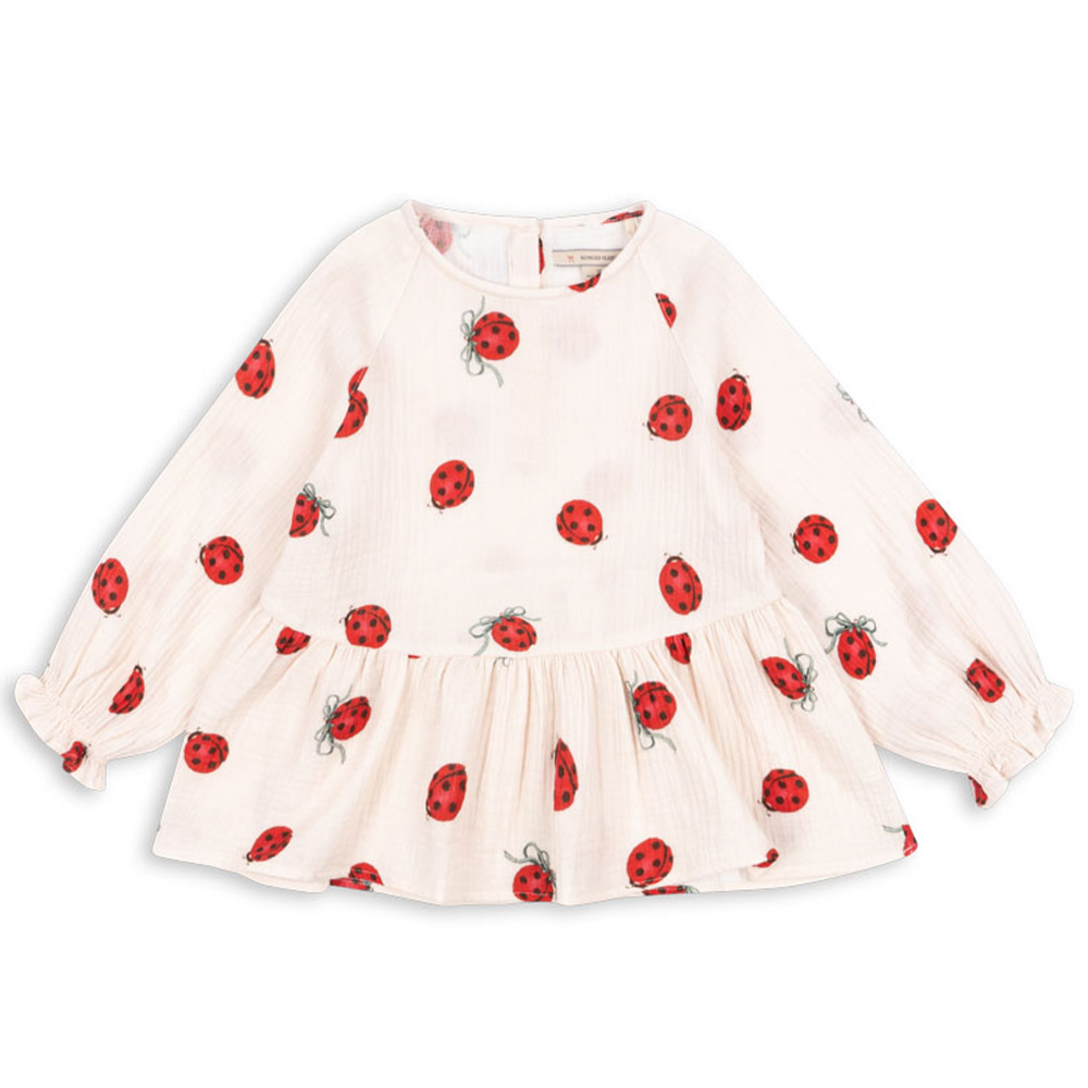 콩제슬래드 키즈 미니 무당벌레 블라우스 KS102212 LADYBUG BOW - 상품 이미지