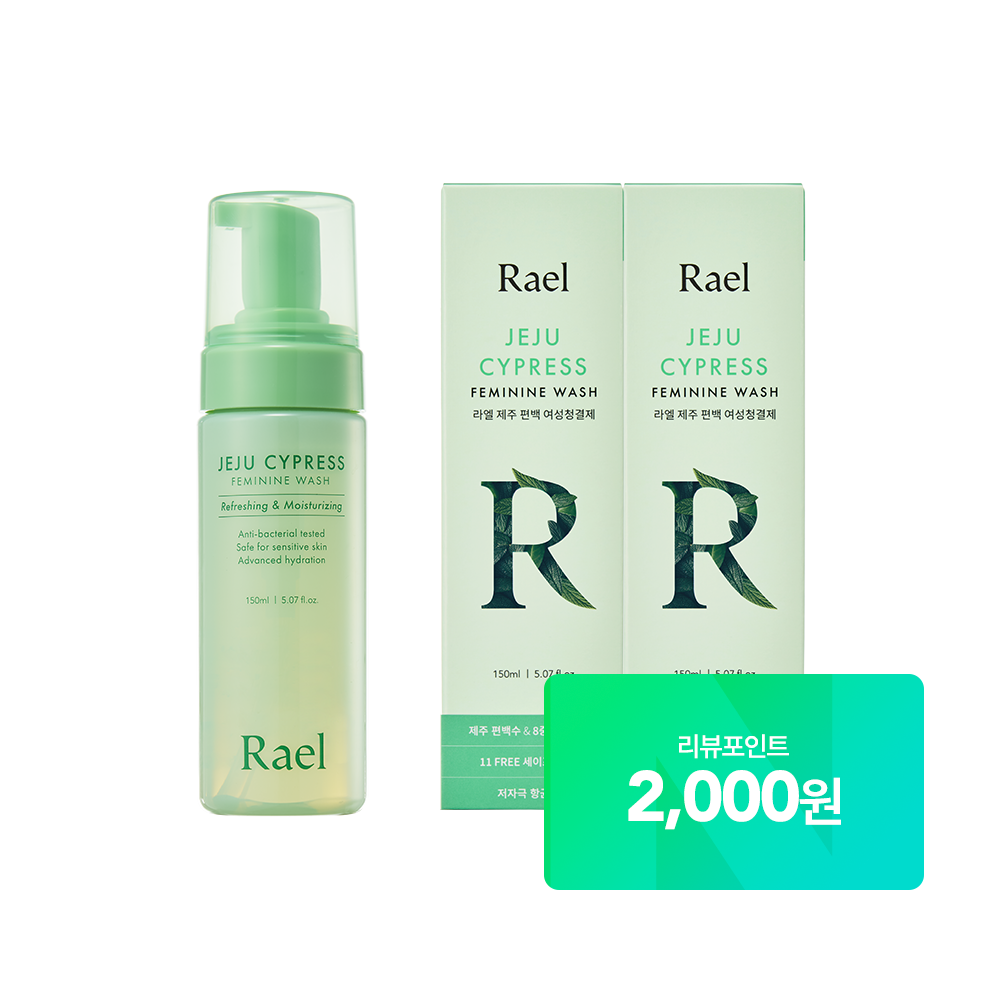 라엘 제주 편백 여성청결제 150ml, 2개 제품 이미지