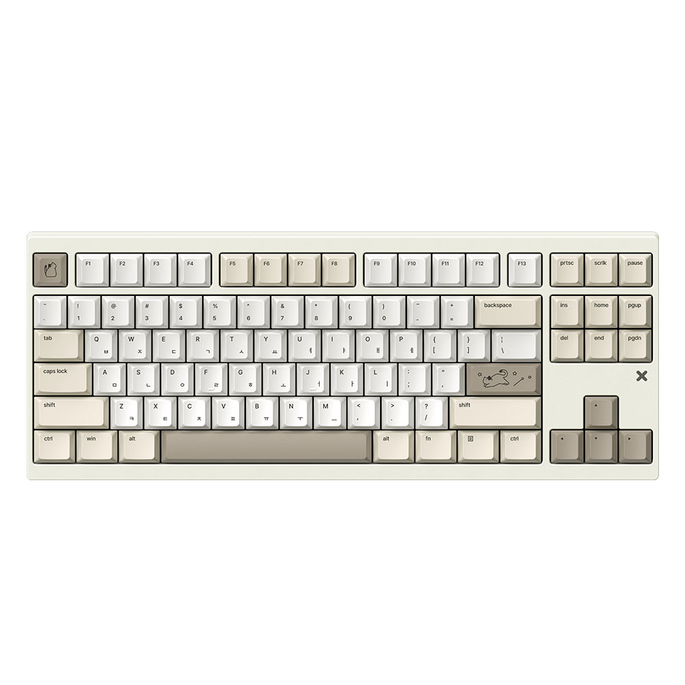프리플로우 archon IX PRO 유무선 풀 알루미늄 기계식 키보드 치즈화이트 치즈냥, 핑크치즈축