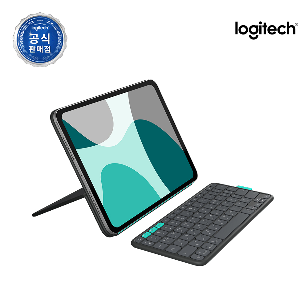 로지텍코리아 공식 Flip Folio 11 아이패드 거치대 블루투스 휴대용 케이스 키보드 프로 에어 M2 M3 M4 - 상세 이미지 4