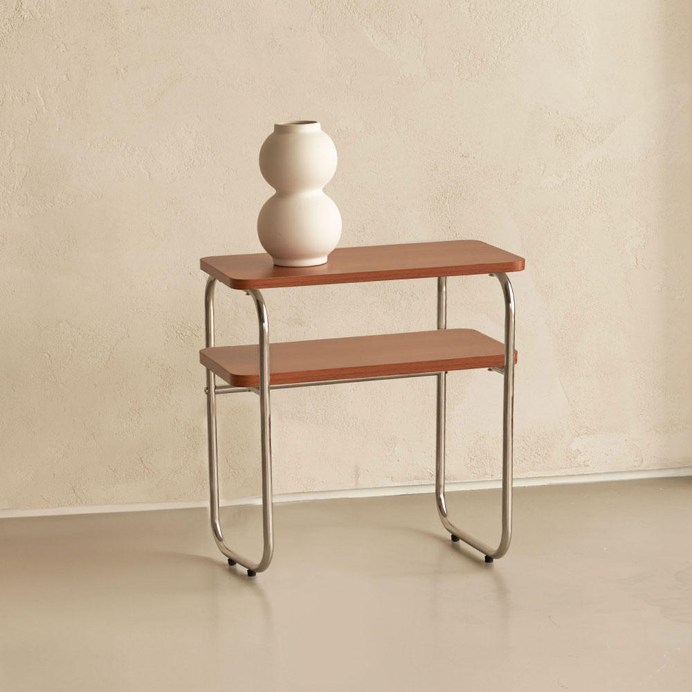 이노센트 블링 미드센츄리 수납 선반 455mm, 2단, 우드 104646