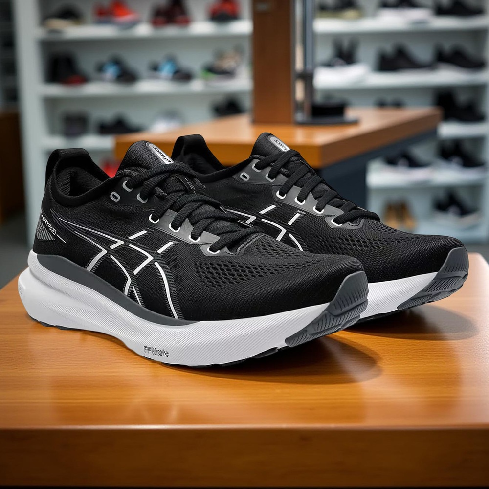 아식스 젤 카야노 31 2E 러닝화 운동화 남성 블랙/화이트 1011B867