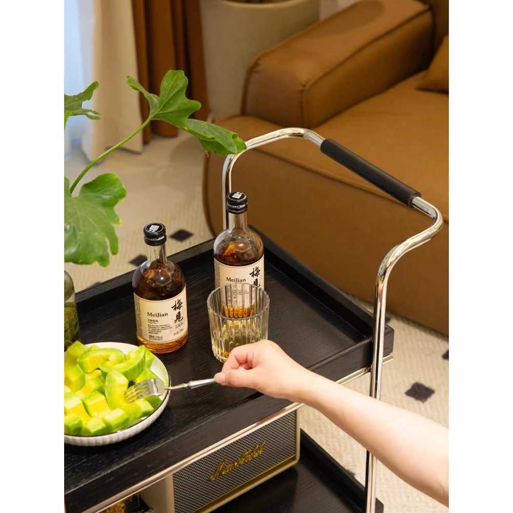 서빙카트 원목 스텐 기둥 식당트레이 다용도 웨건 - 상세 이미지 5
