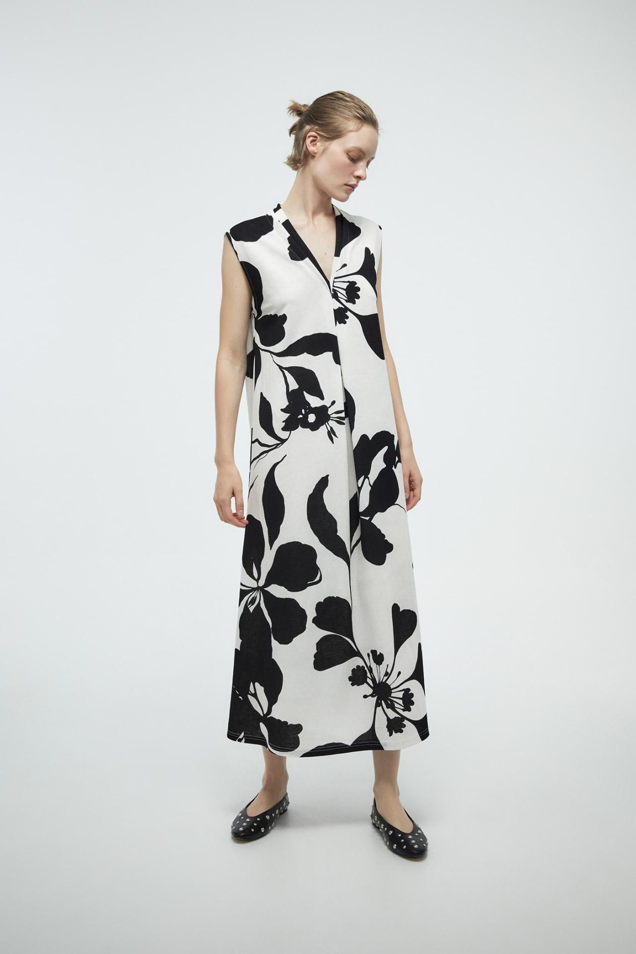 스페라 베이직 린넨 롱 원피스 056262109780 NEGRO