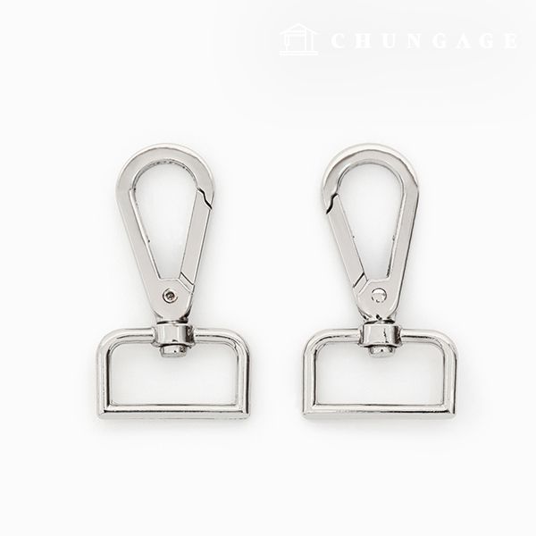 가방연결고리 D링 베이직 25mm 실버 47483