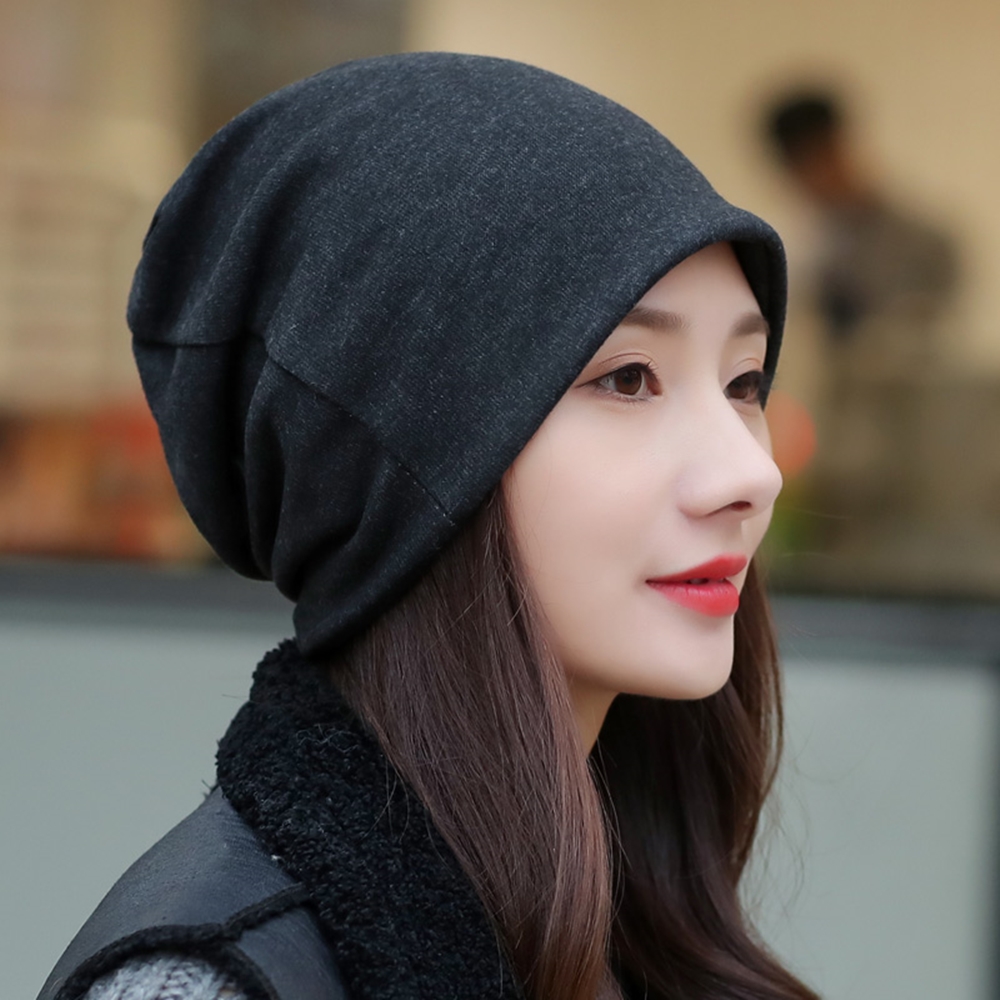 오버핏 롱비니 면 두건 비니 모자 - 상세 이미지 2