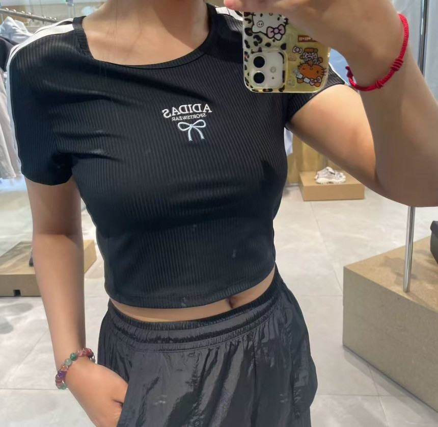 아디다스 DANCE TEE4 블랙 여성 티셔츠