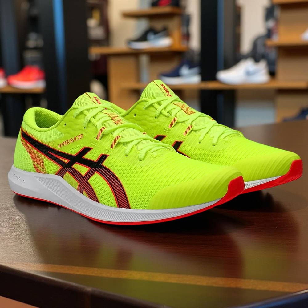 아식스 하이퍼 레이서 러닝화 운동화 남성 옐로우/블랙 1093A233