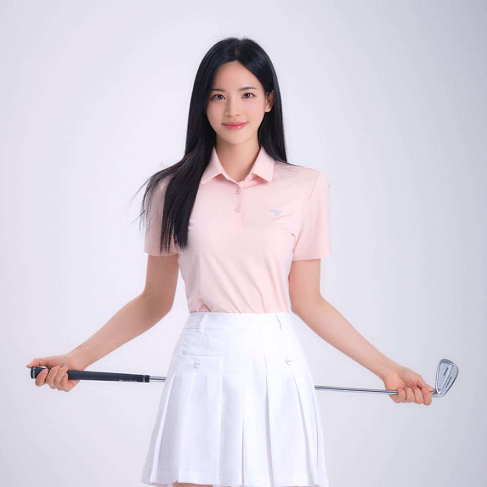 골프복장 파크골프 여름 여성 쿨 골프복 냉감 카라 반팔티셔츠 - 상세 이미지 4