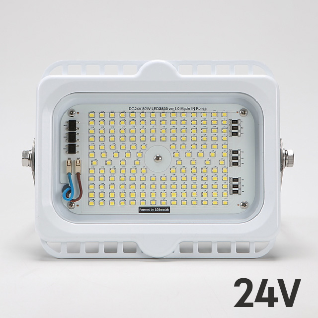 비츠온 LED투광기 선박 차량용 방수 DC 간판조명 투광등 80W, 24V 주광색 - 상세 이미지 3