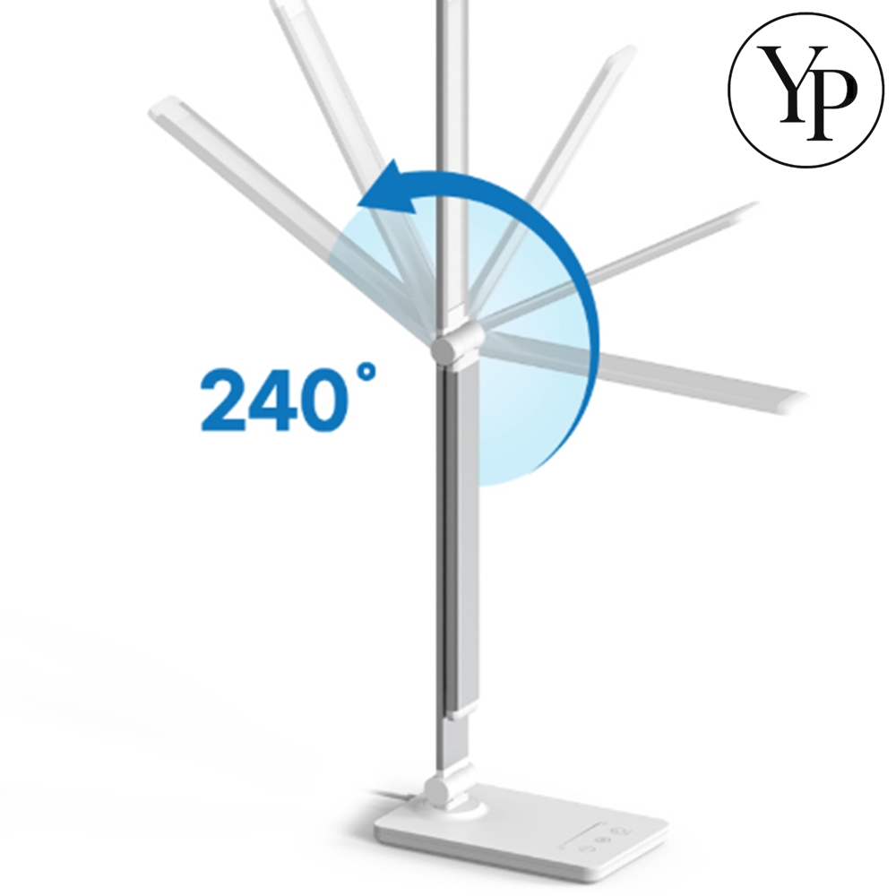 240도 회전 LED 스탠드 탁상용 사무실 책상 독서실 학습 집중력 강화 북스탠드 - 상품 이미지