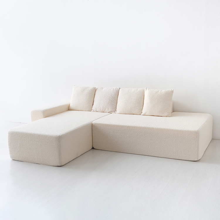 [샘플샵] HYS 4인 소파 카우치형 016 아이보리 (서울/인근경기지역 직배송)