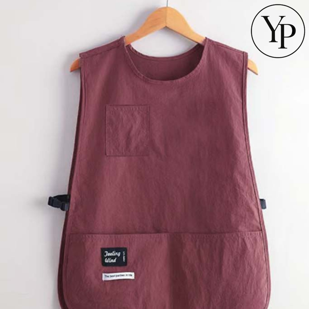 생활방수 작업용 앞치마 공방 유치원선생님 양면 미용사 나시 웨이스트