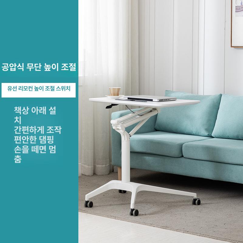 수동 공압식 높이조절 스탠딩 리프팅 책상 높낮이조절 데스크 실버 프레임-화이트 보드 - 상세 이미지 3