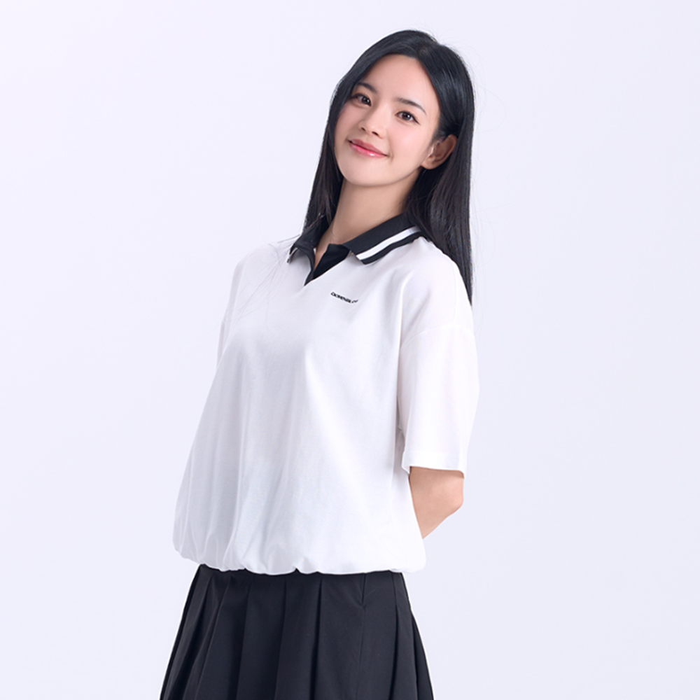 테니스복장 상의 여성 카라티 테니스복 여름 운동복 반팔 티셔츠 - 상세 이미지 2