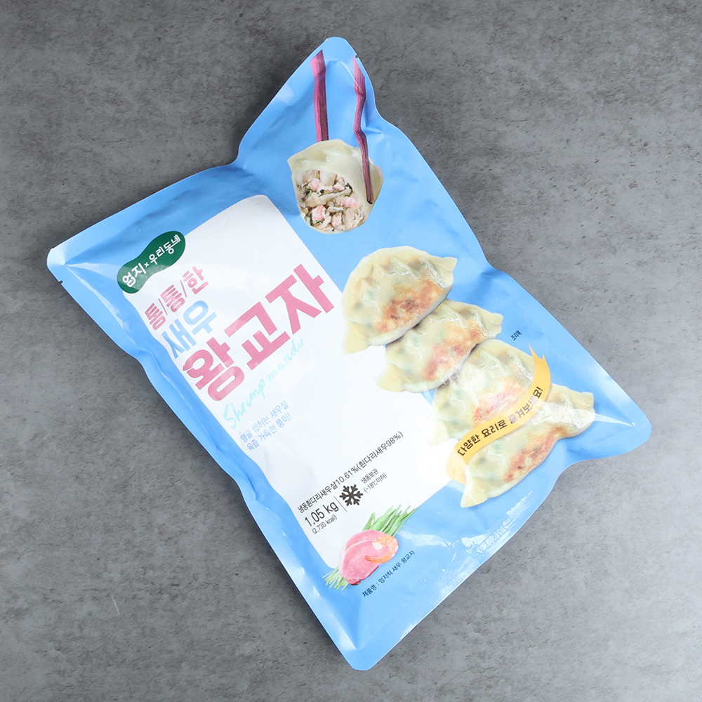 엄지식품 엄지척 새우 왕교자 만두 튀김 찐 만두 새우왕교자, 1.05kg, 1개