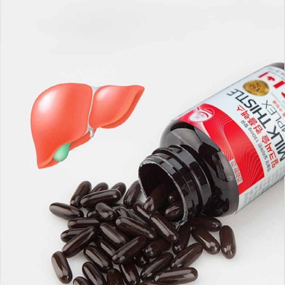 힐링팩토리 밀크씨슬 컴플렉스 간 건강관리 영양 보충 씨르마린 1000mg 180캡슐, 1개 - 상품 이미지